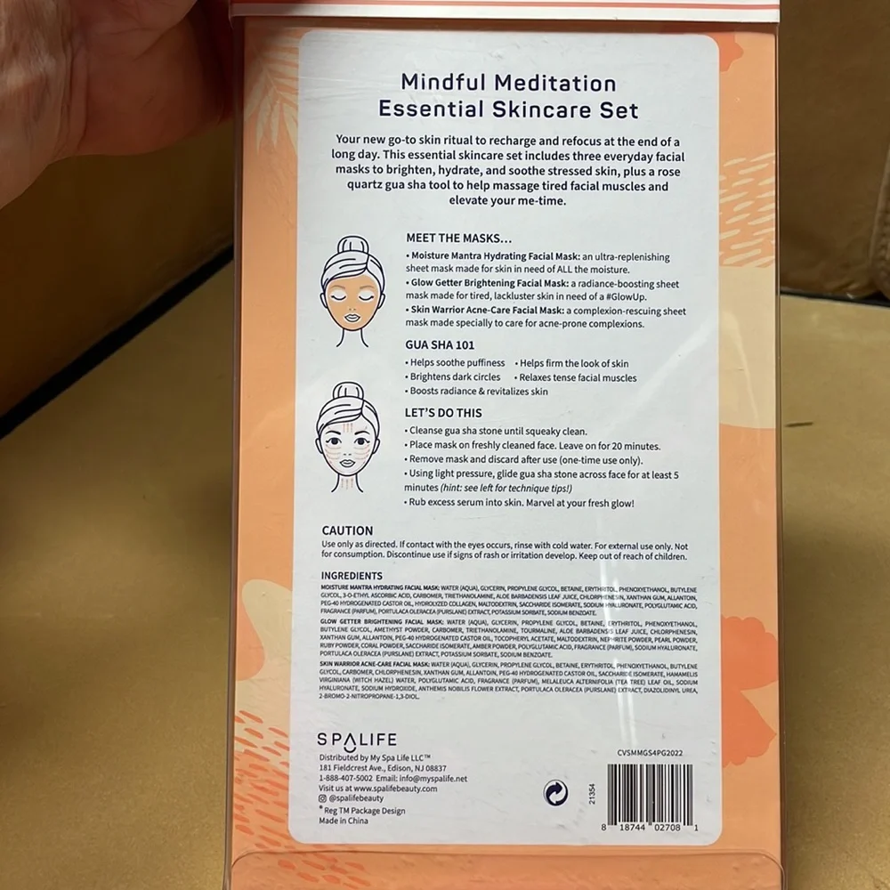 Mindful meditation essential skin care set
